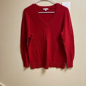 GAP Red V-Neck Women's Sweater